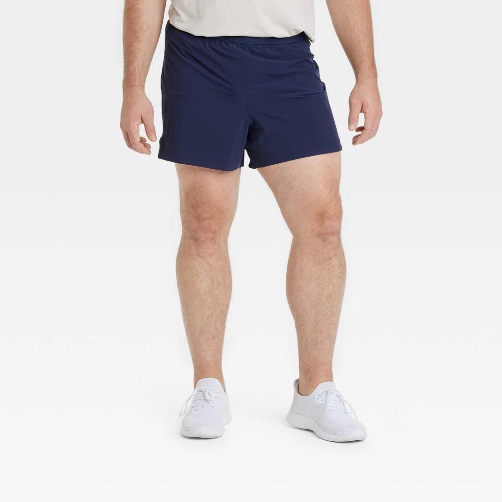 Mens Big Run Shorts 5 - All In Motion Navy Blue 2XL Product Image