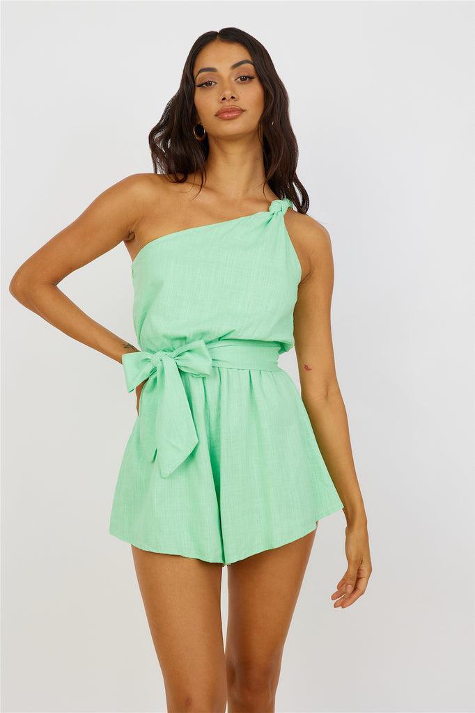 Happy For You Romper Green Product Image