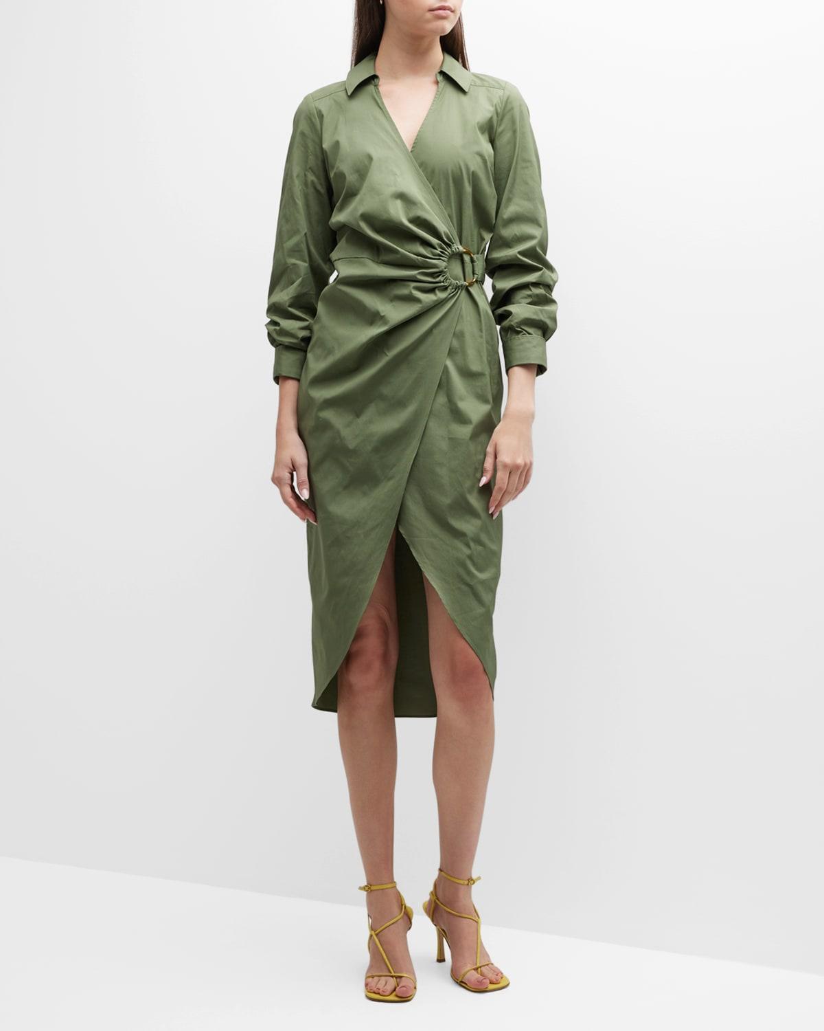 Afton Wrap Midi Dress Product Image