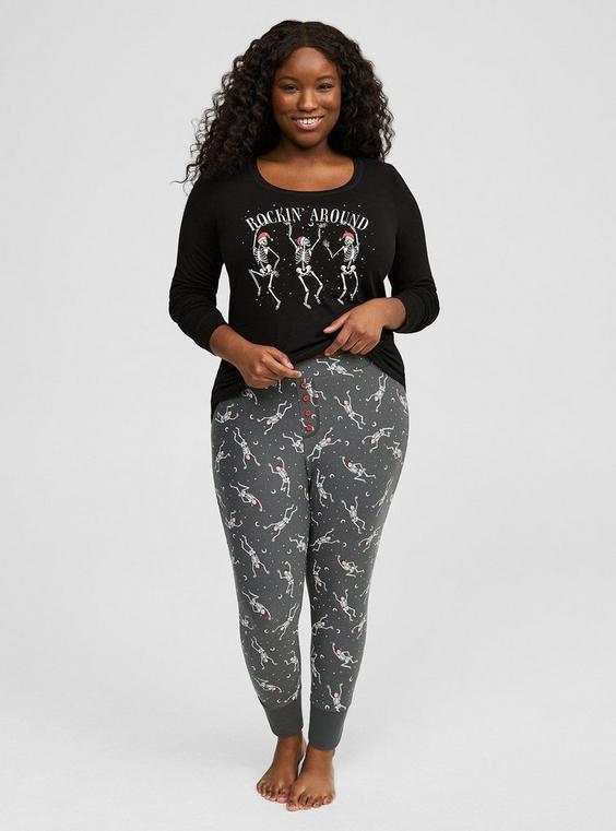 Foxy Button Full Length Sleep Legging Product Image