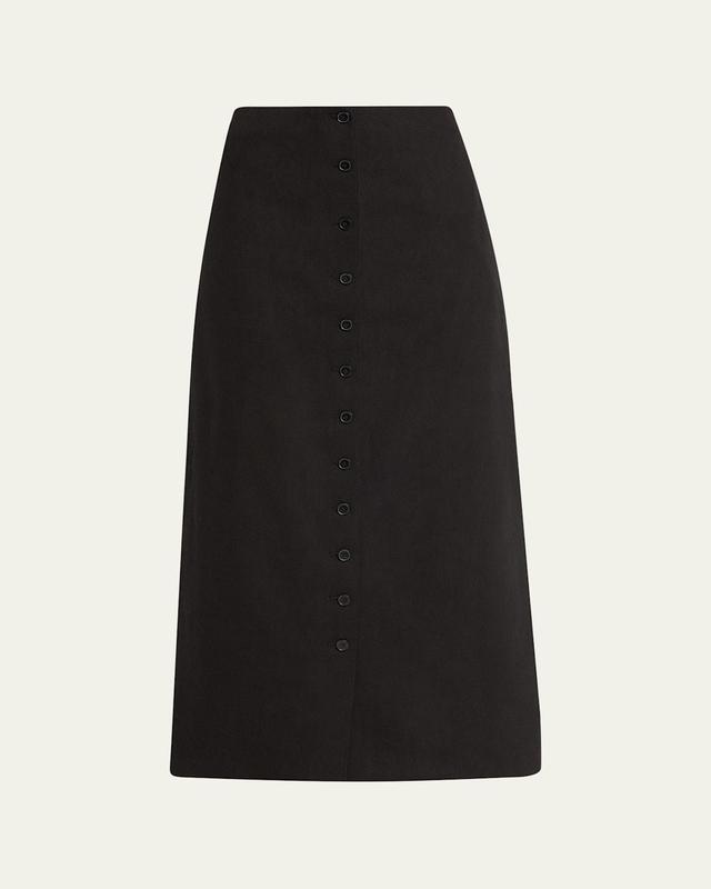 Buttoned Midi Skirt Product Image