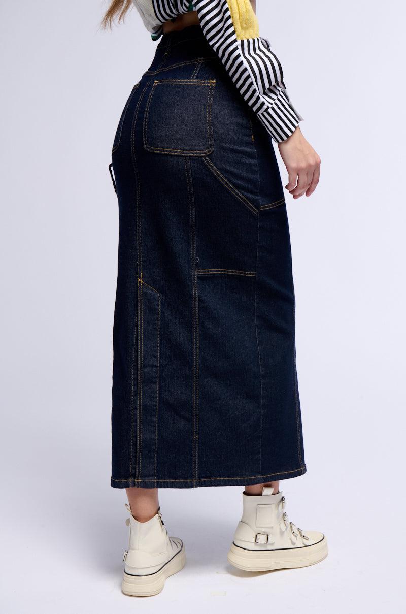 LET IT GO DENIM MAXI SKIRT Product Image