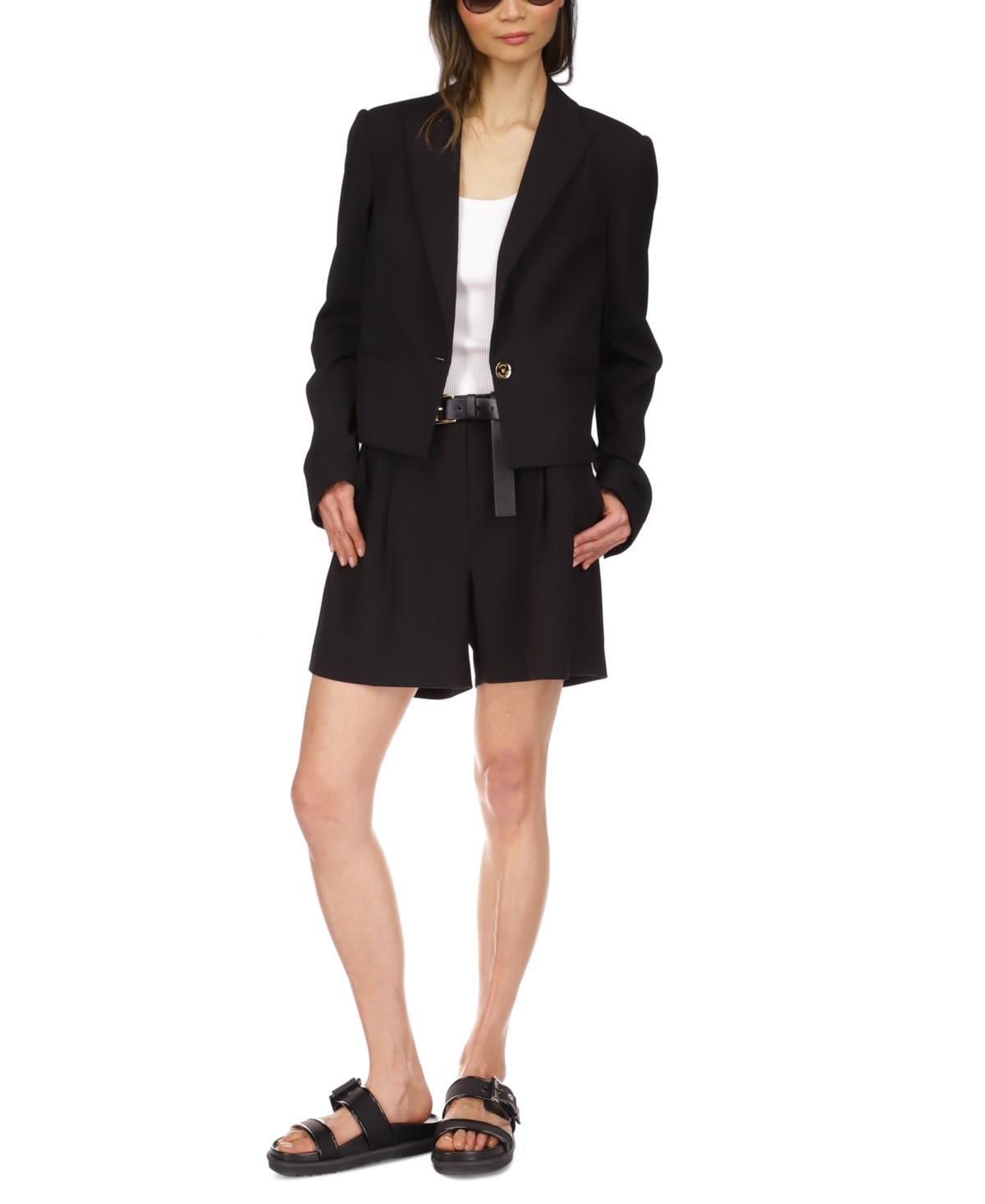 Michael Michael Kors Womens Cropped Peak-Lapel Blazer Product Image