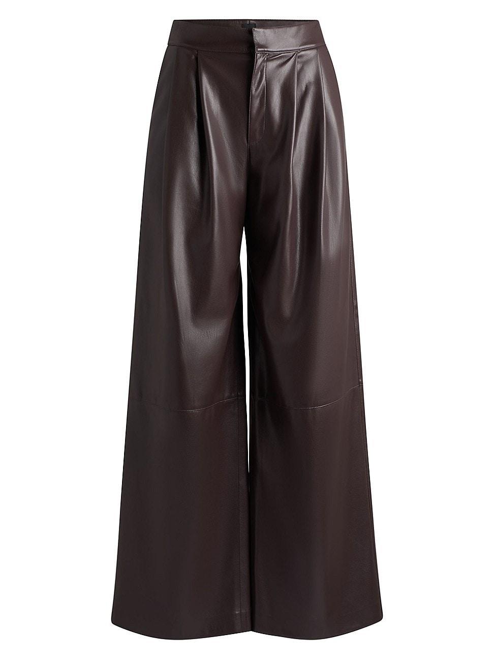 Womens Pleat-Front Slim-Fit Trousers Product Image