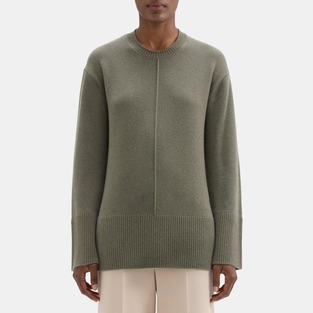 Wool-Cashmere Oversized Crewneck Sweater | Theory Outlet Product Image