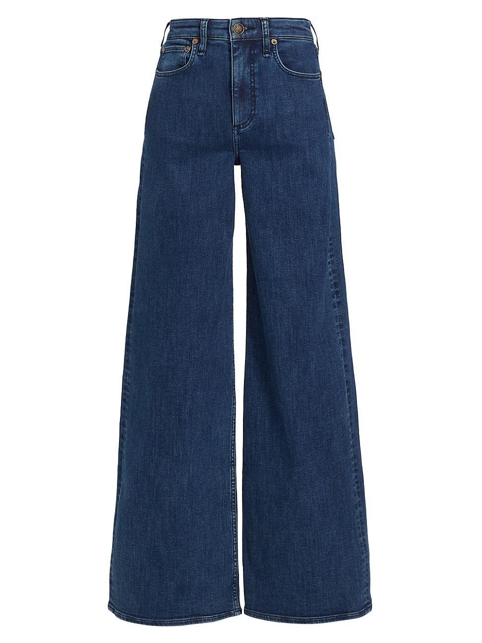 Womens Sofie High-Stretch Wide-Leg Jeans Product Image