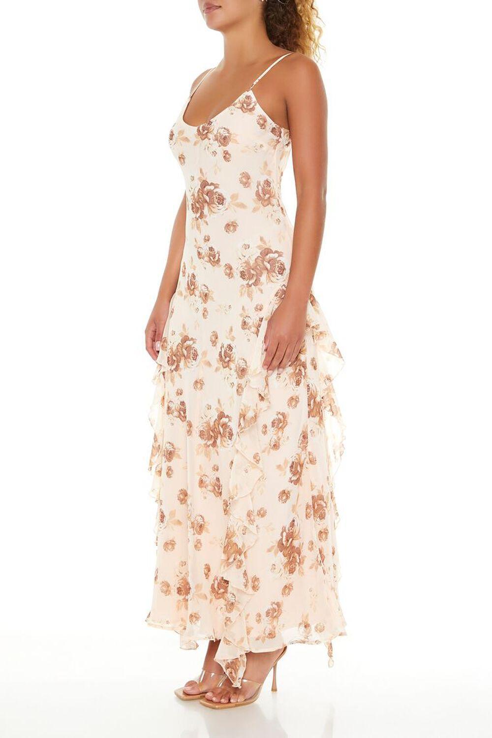 Chiffon Rose Print Maxi Dress | Forever 21 Product Image