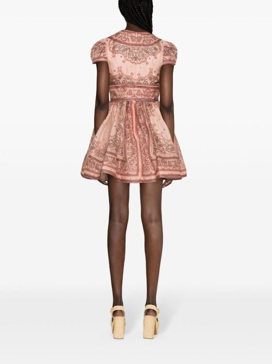 ZIMMERMANN Dress With Bow In Pink Product Image