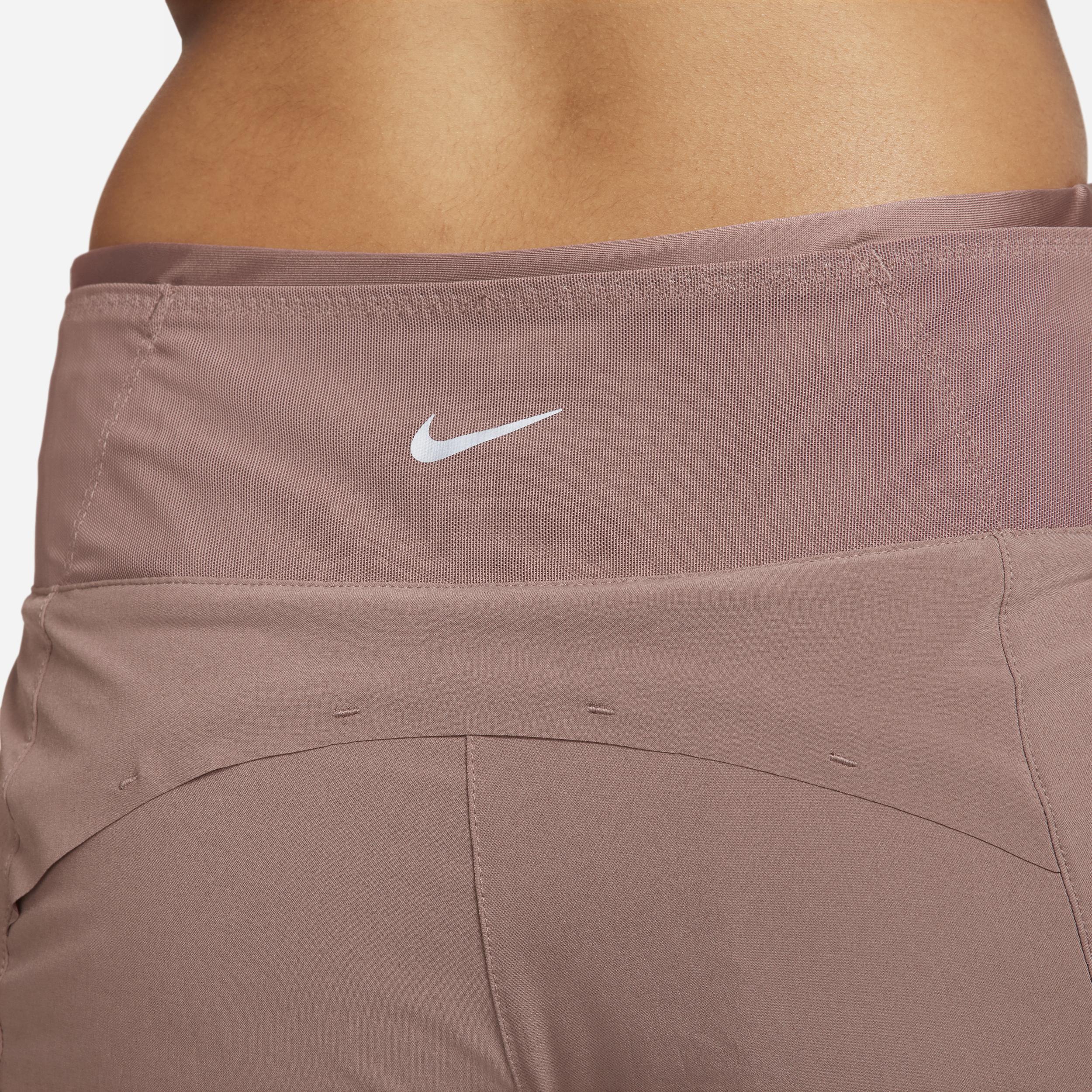 Nike Womens Dri-FIT Swift Mid-Rise 3 2-in-1 Running Shorts with Pockets Product Image