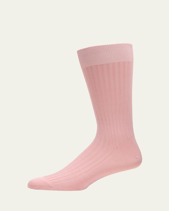 Mens Danvers Ribbed Cotton Mid-Calf Socks Product Image