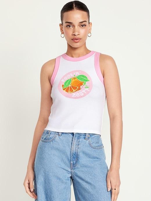 Graphic Crop Tank Top Product Image