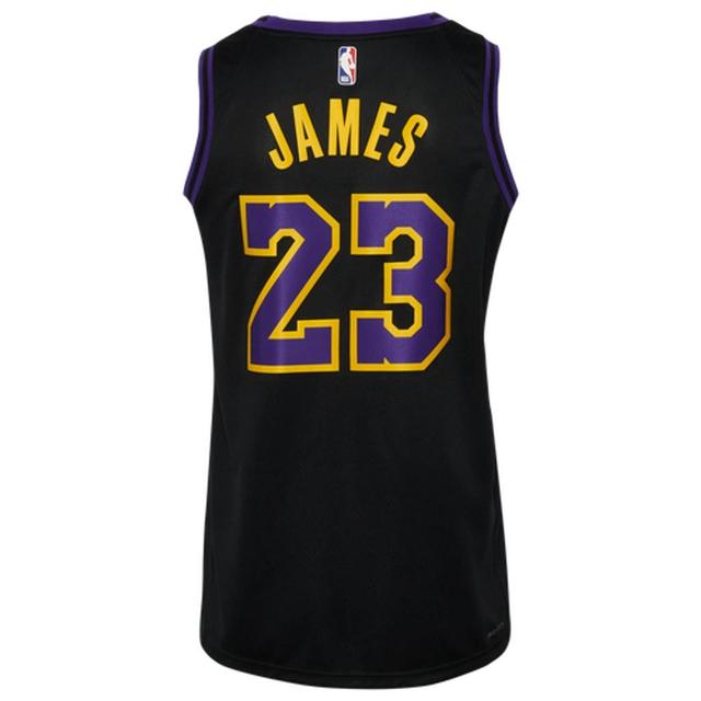 Mens Lebron James  Lakers Mnk Dri-fit Swingman City Edition Jersey In Black Product Image