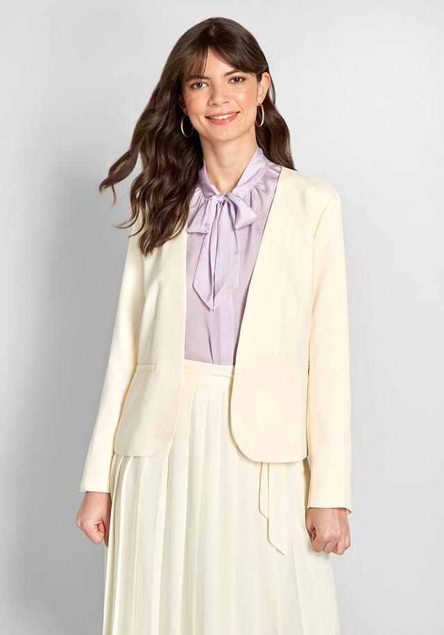 Timeless Tailoring Collarless Blazer Product Image