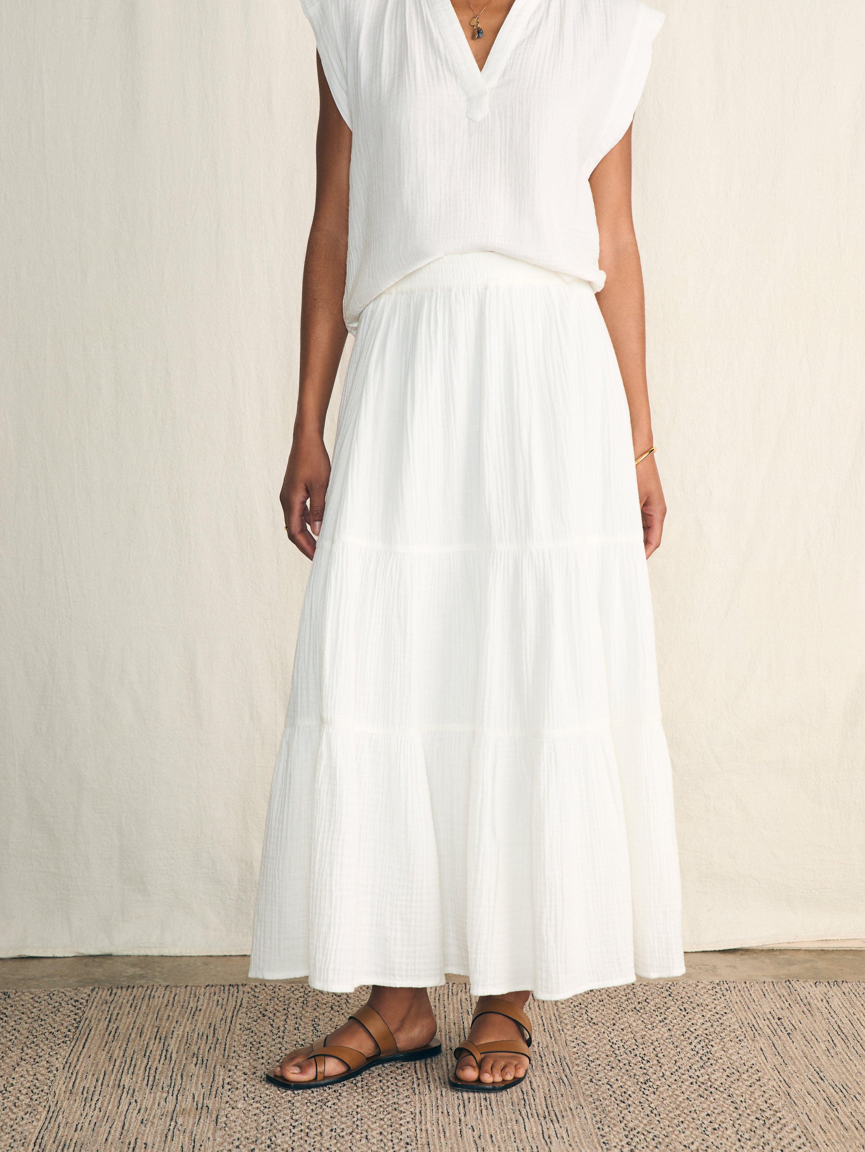 Dream Cotton Gauze Valentina Skirt - White Female Product Image