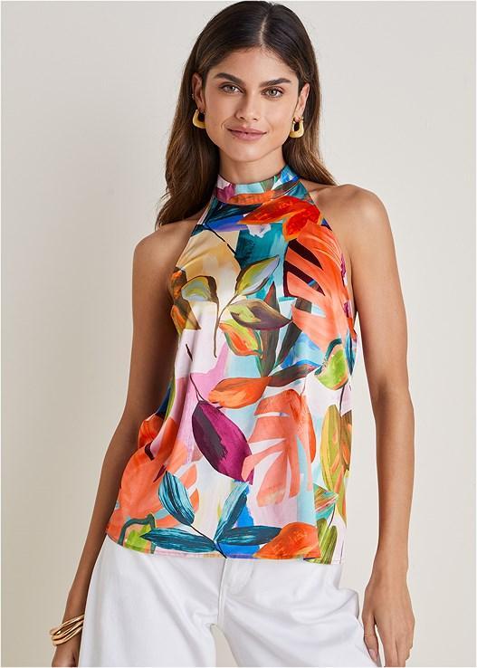 Printed Halter Top Product Image