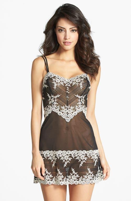 Wacoal Embrace Lace Sheer Chemise Lingerie Nightgown 814191 Product Image