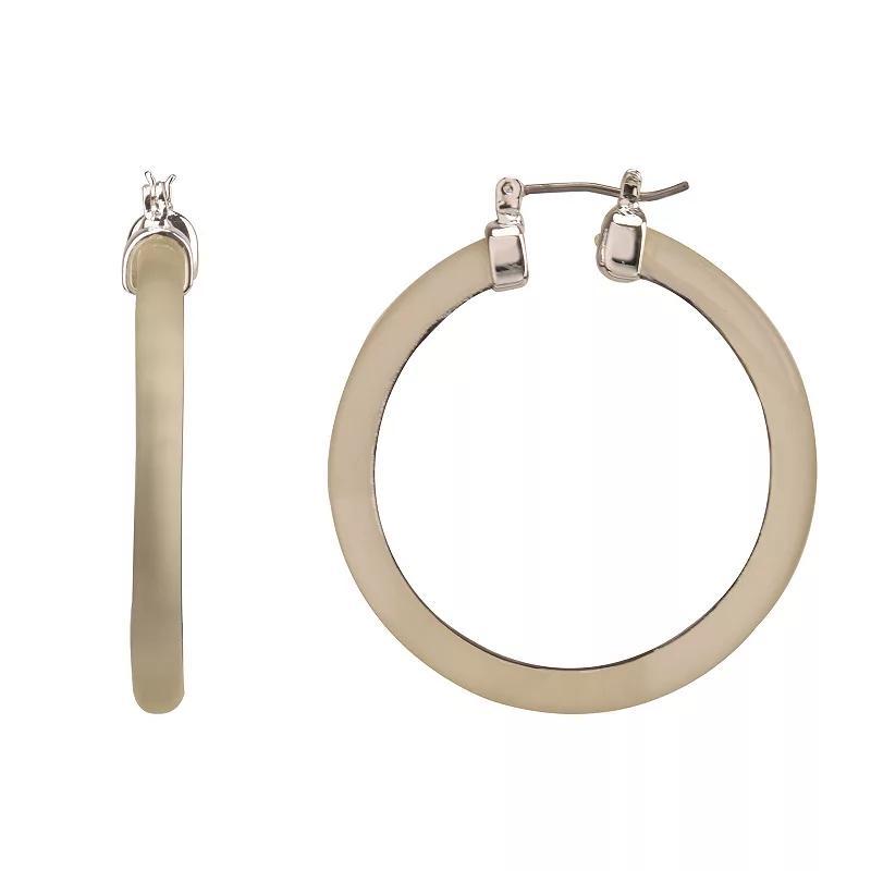 Womens Acrylic Hoop Earrings, Clear Product Image