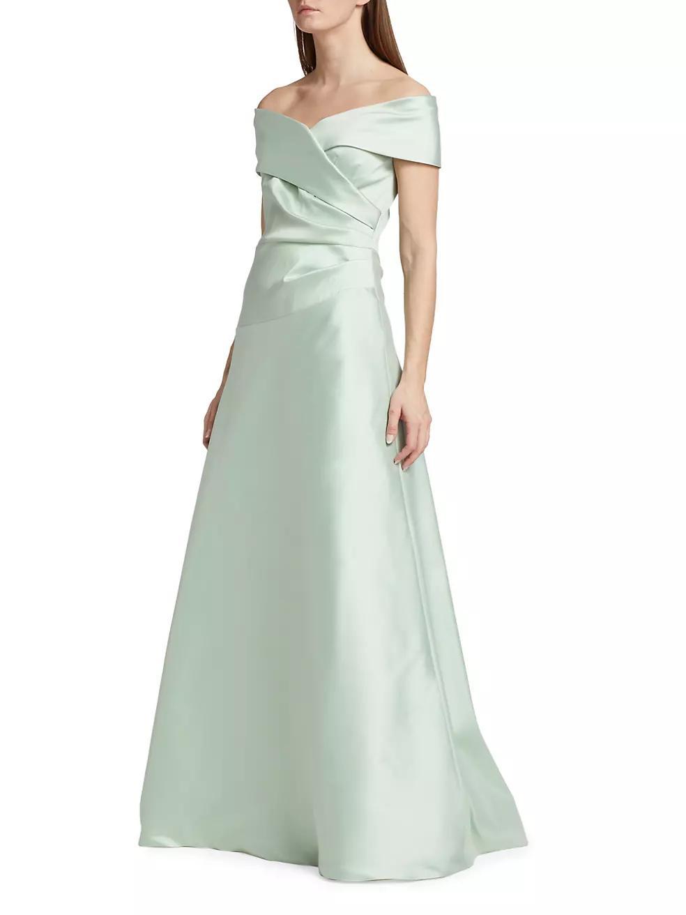 Satin Off-The-Shoulder Ballgown Product Image