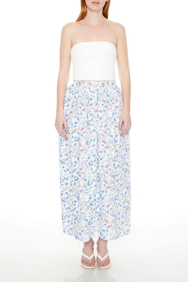 Floral Print A-Line Midi Skirt | Forever 21 Product Image