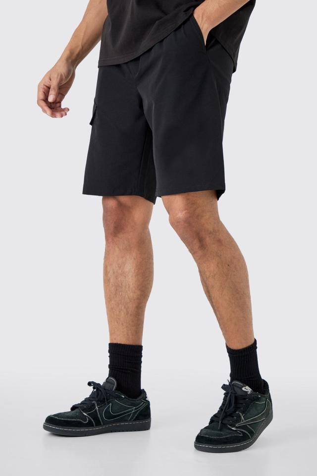 Elasticated Waist Comfort Technical Stretch Short | boohooMAN USA Product Image