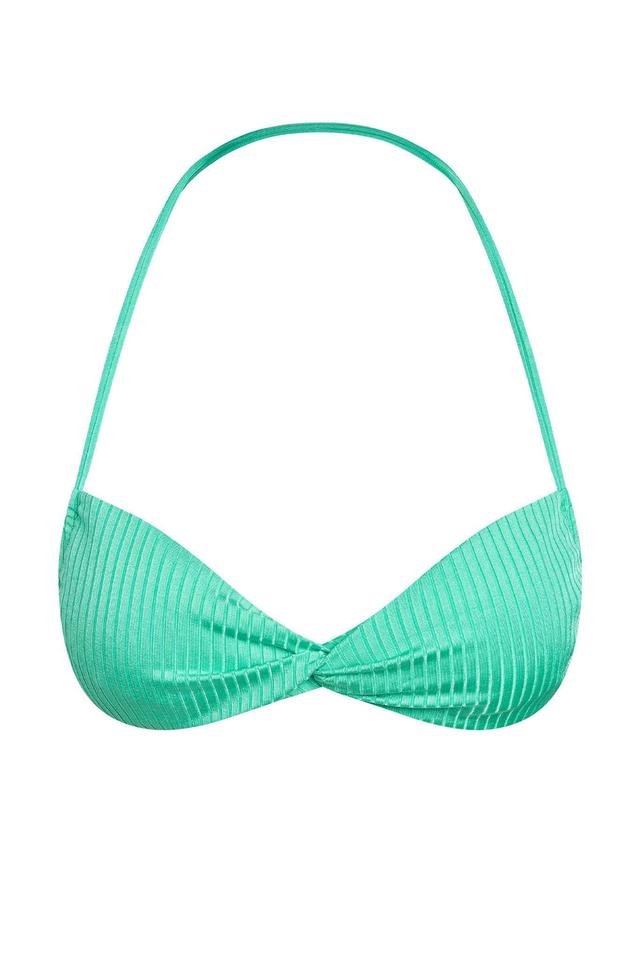 Tamarama Top - Turquoise Wide Rib Product Image