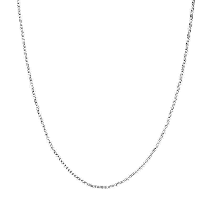 Blue La Rue Stainless Steel Box Chain Necklace - 18 in., Womens Silver Product Image