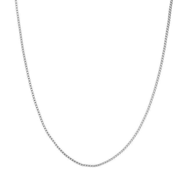 Blue La Rue Stainless Steel Box Chain Necklace - 18 in., Womens Silver Product Image