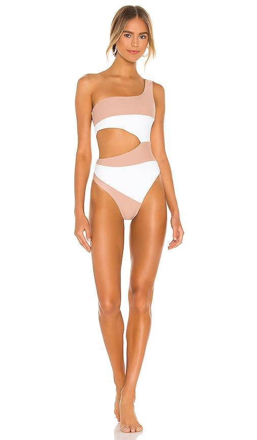 Camila Coelho Rumba One Piece in Tan. Product Image