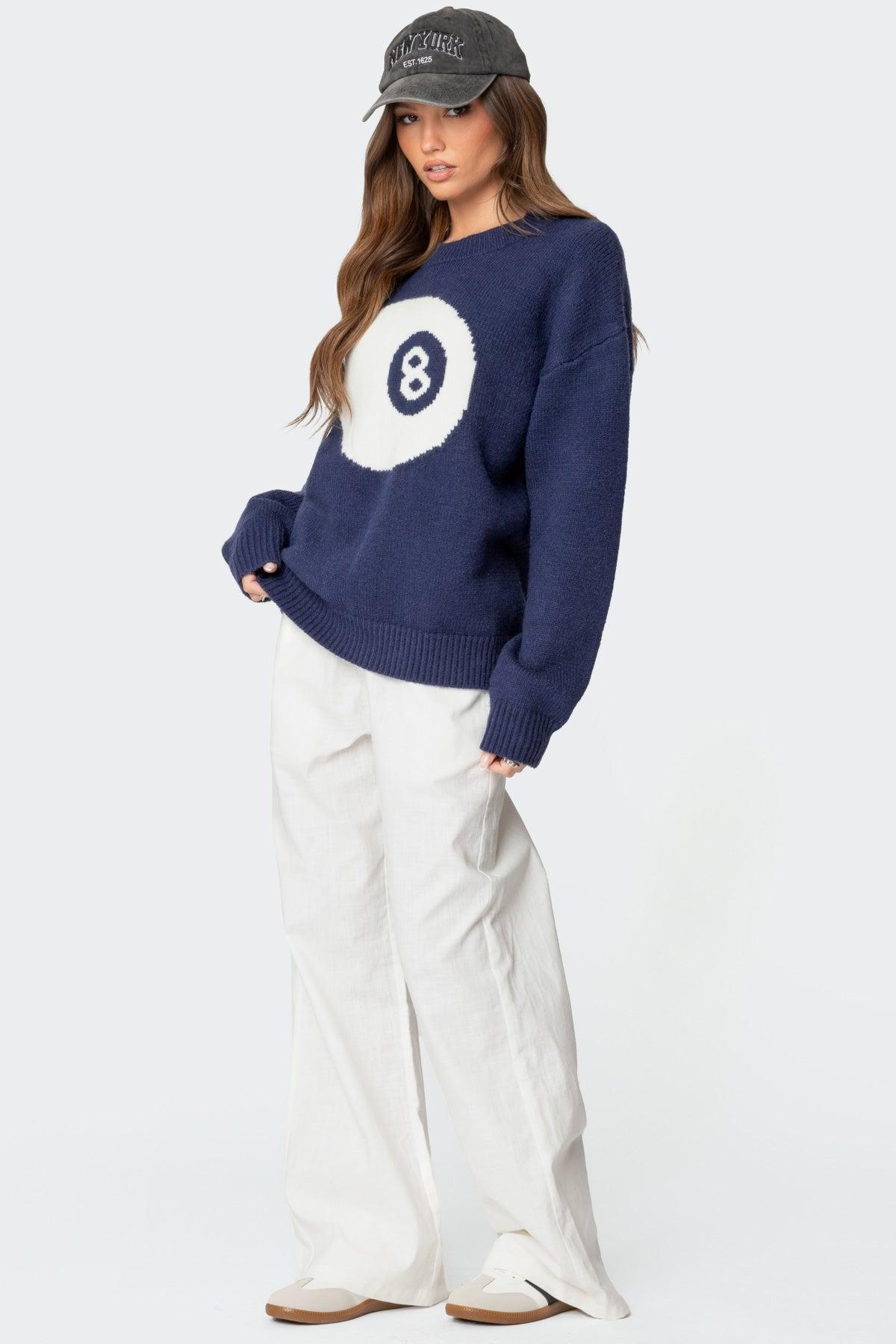 Magic 8 Oversized Chunky Knit Sweater Product Image