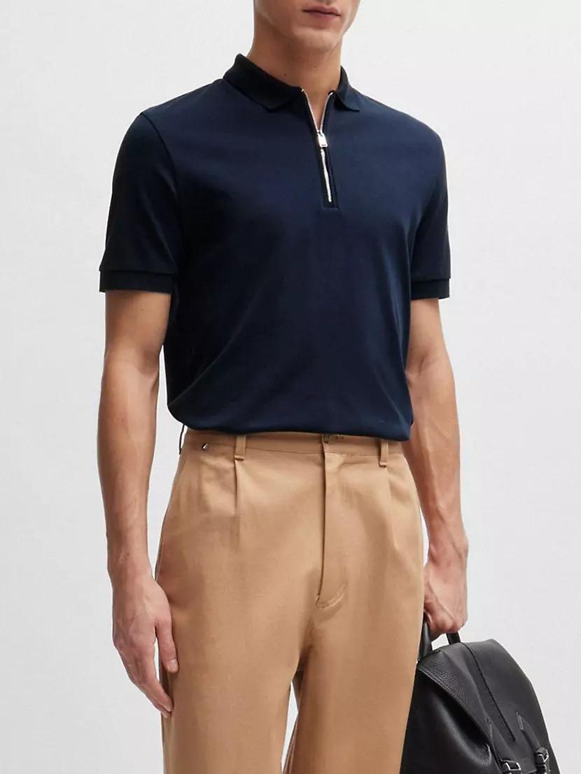 Mercerized-Cotton Slim-Fit Polo Shirt Product Image