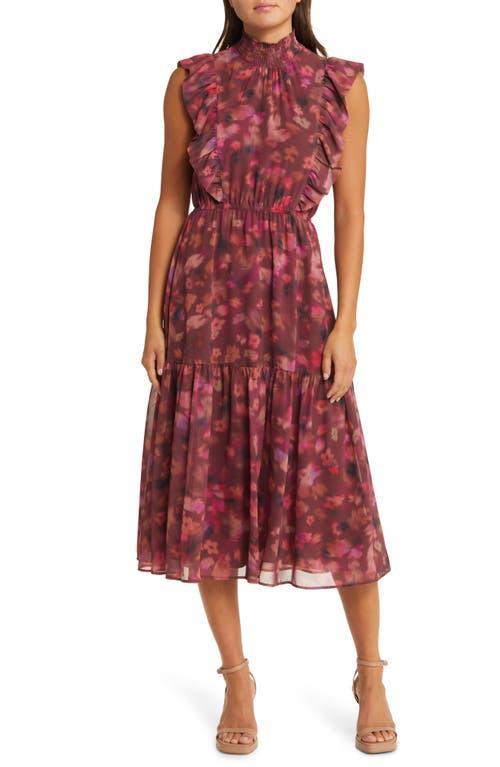 Steve Madden Anna Floral Mock Neck Midi Dress Product Image