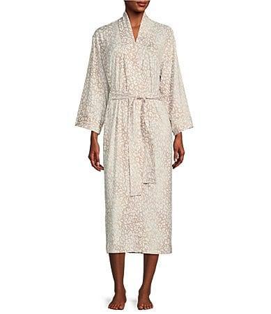 Natori Misty Leopard Print Long Sleeve Knit Robe Product Image