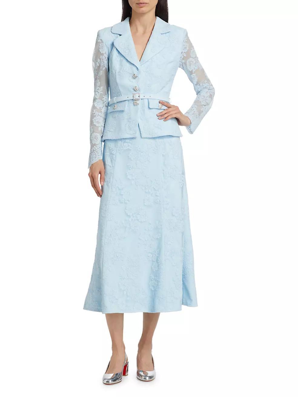 Lace Blazer Midi-Dress Product Image