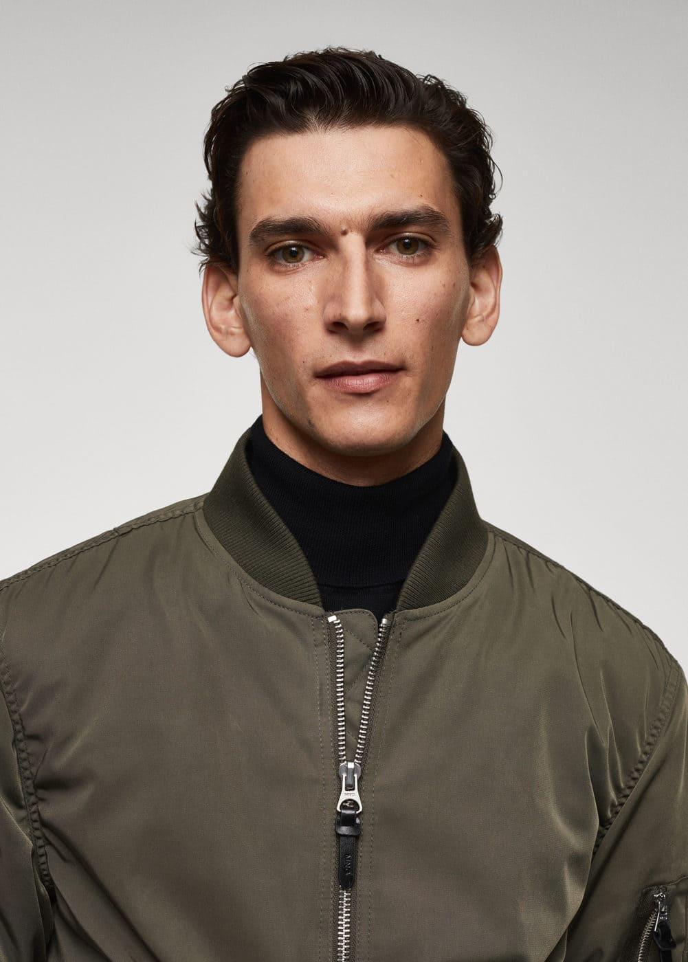 MANGO MAN - Chaqueta bomber repelente al agua khakiMen Product Image