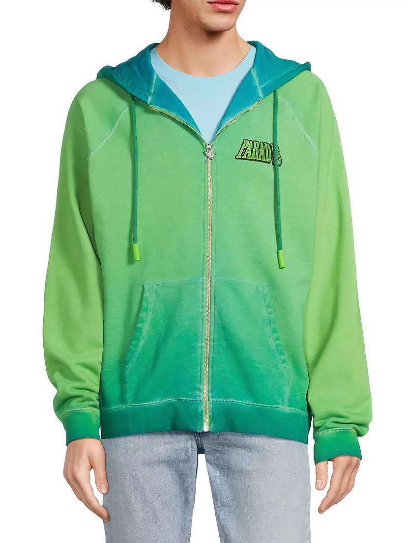 Dove Dip-Dye Zip-Up Hoodie Product Image