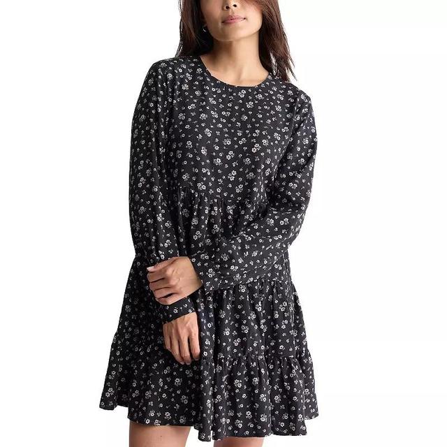 Womens Buffalo Jeans Reagan Floral Ditsy Print Long Sleeve Mini Dress Product Image