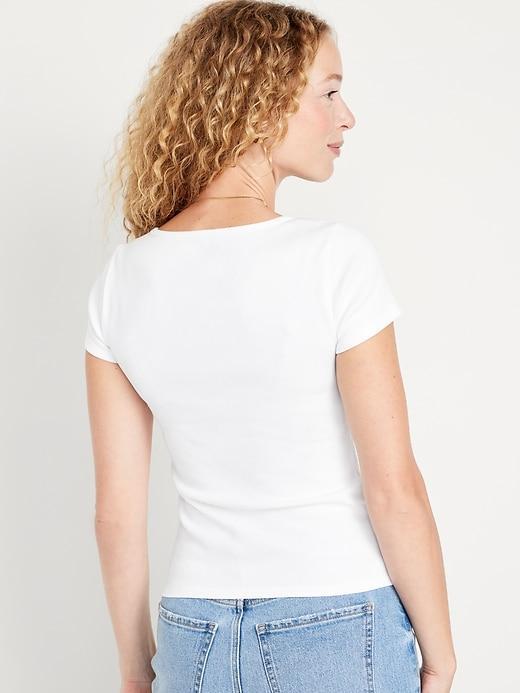 Fitted Square-Neck T-Shirt Product Image