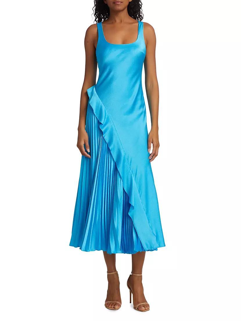 Liv Satin Midi-Dress Product Image