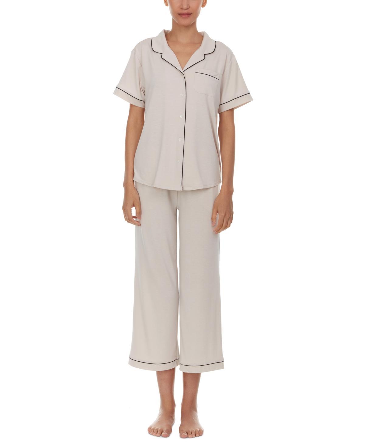 Flora by Flora Nikrooz Womens Annie Notch Top and Capri Pajama Set Product Image