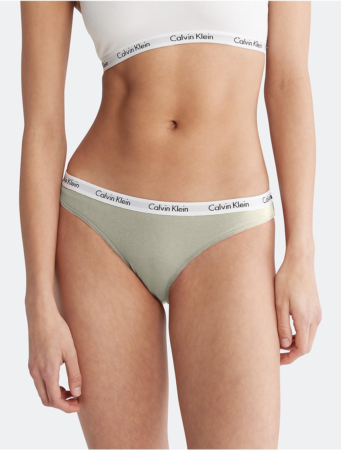 Calvin Klein Womens Carousel Logo Cotton Bikini - Grey - XL Product Image