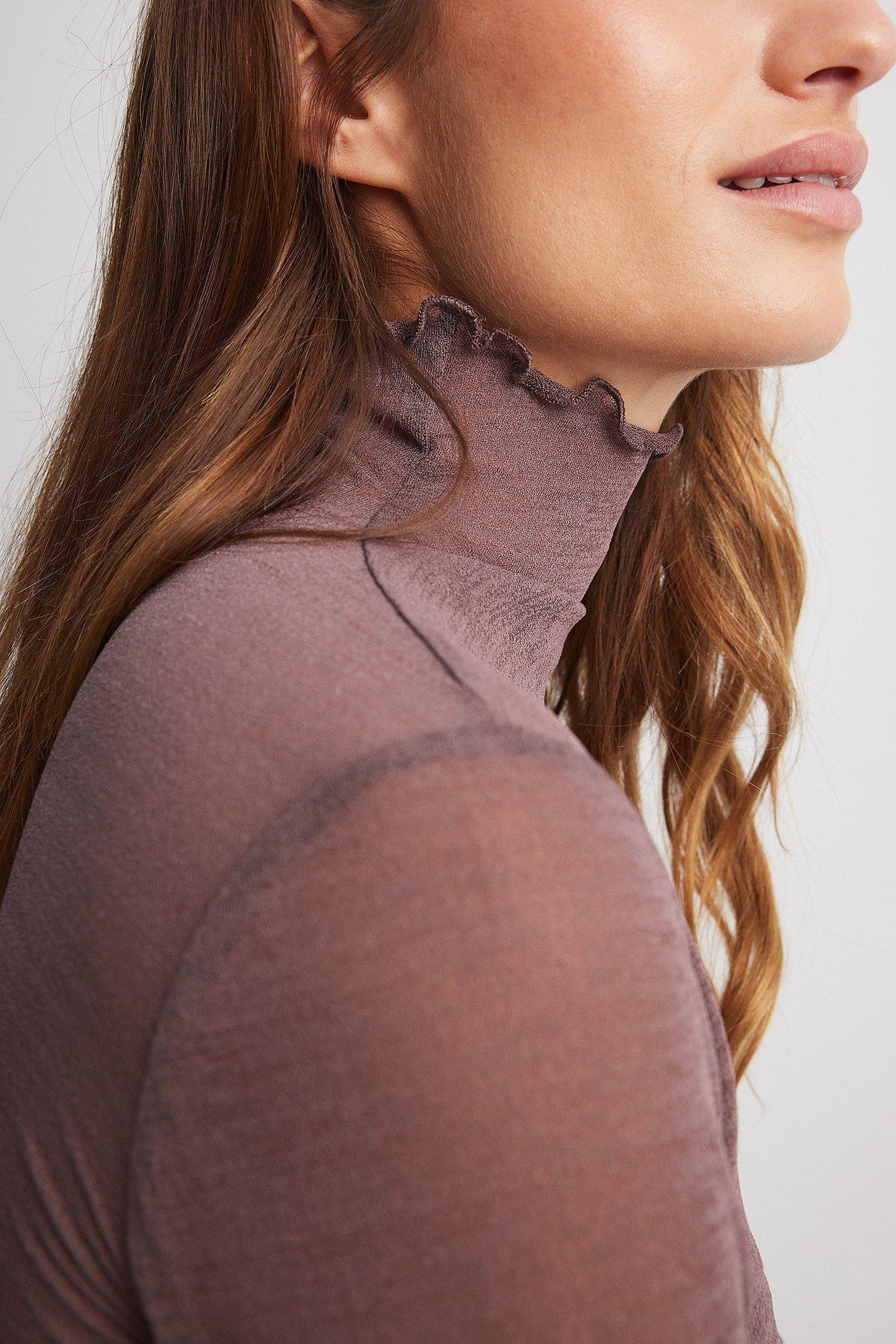 Sheer Long Sleeve Top Product Image