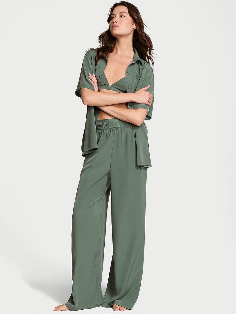 Luxe Crepe Long Pajama Set Product Image