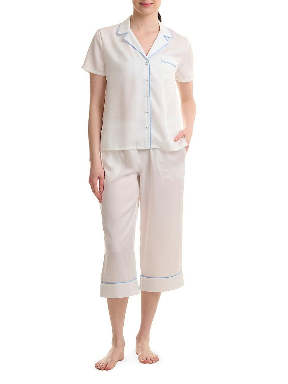 Splendid Satin Crop Pajamas Product Image