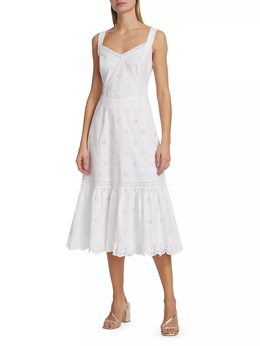 Pallas Eyelet-Embroidered Midi-Dress Product Image