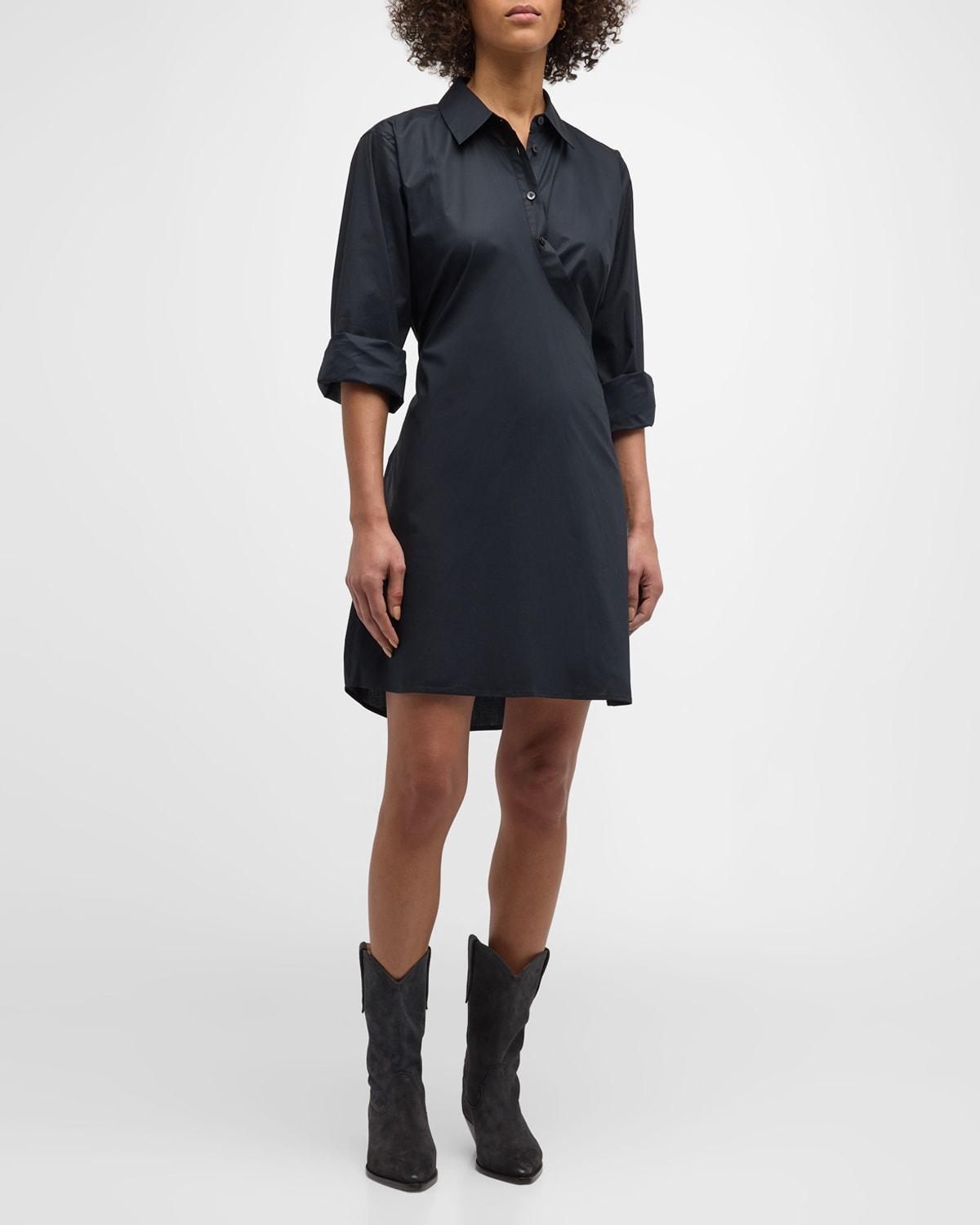 Womens Stretch-Cotton Poplin Shirtdress Product Image