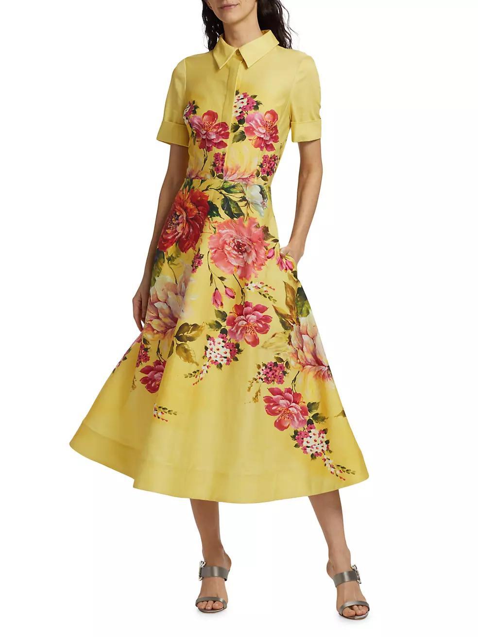 Floral Fit-&-Flare Shirtdress Product Image