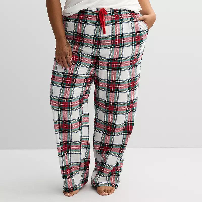 Plus Size Sonoma Goods For Life Flannel Pajama Pants, Womens product image