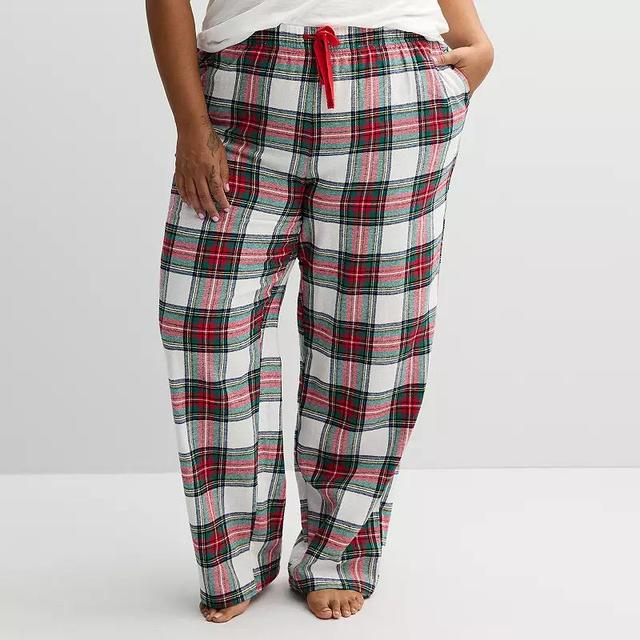 Plus Size Sonoma Goods For Life Flannel Pajama Pants, Womens Product Image