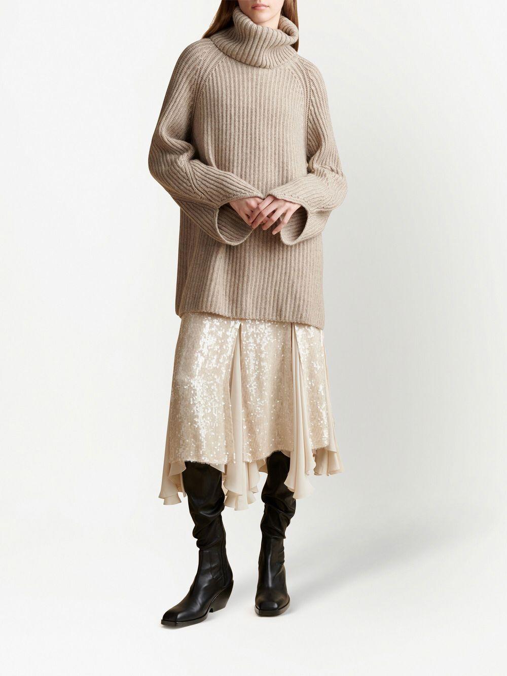 KHAITE Nimbus Cashmere Turtleneck Sweater In Grey Product Image