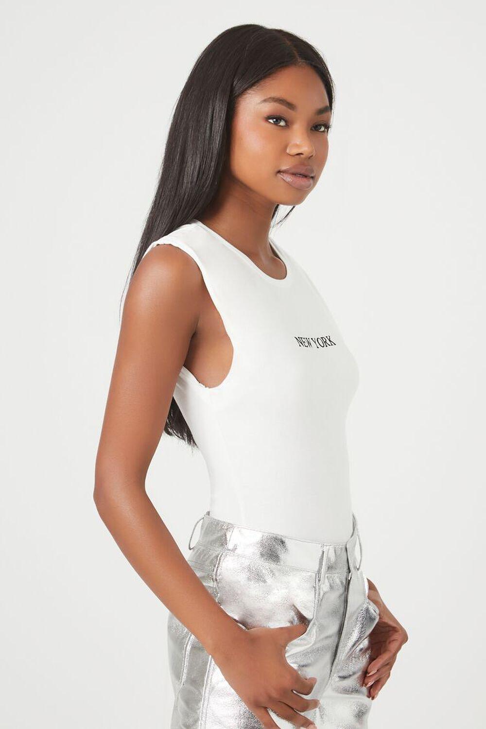 Sleeveless New York Graphic Bodysuit | Forever 21 Product Image